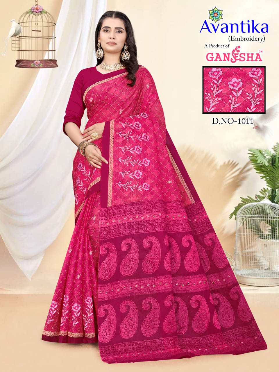 Avantika Vol 1 Ganesha Cotton Sarees Exporter Ahmedabad