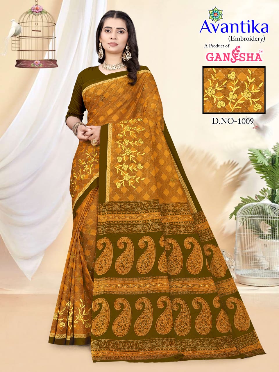 Avantika Vol 1 Ganesha Cotton Sarees Exporter Ahmedabad