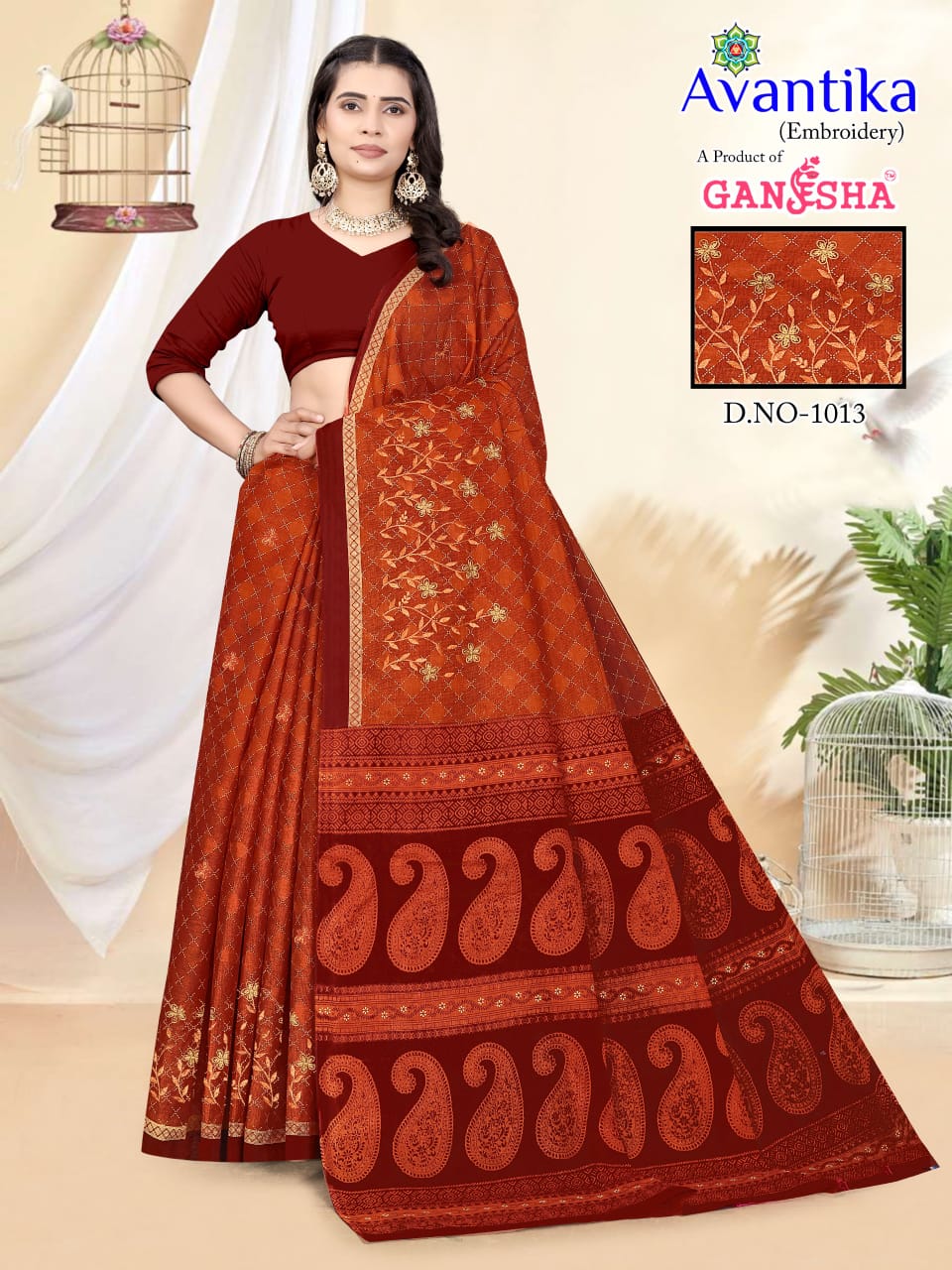 Avantika Vol 1 Ganesha Cotton Sarees Exporter Ahmedabad