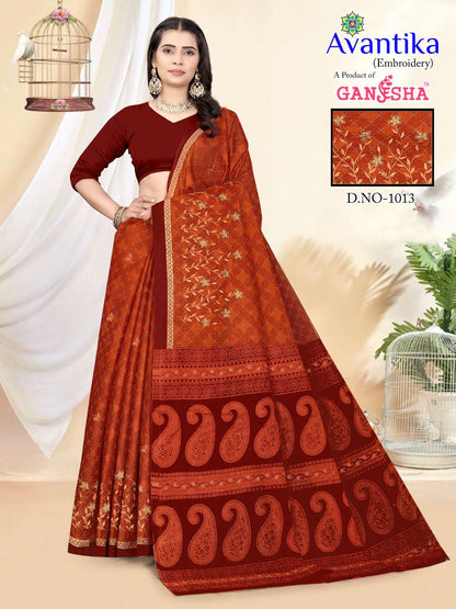 Avantika Vol 1 Ganesha Cotton Sarees Exporter Ahmedabad