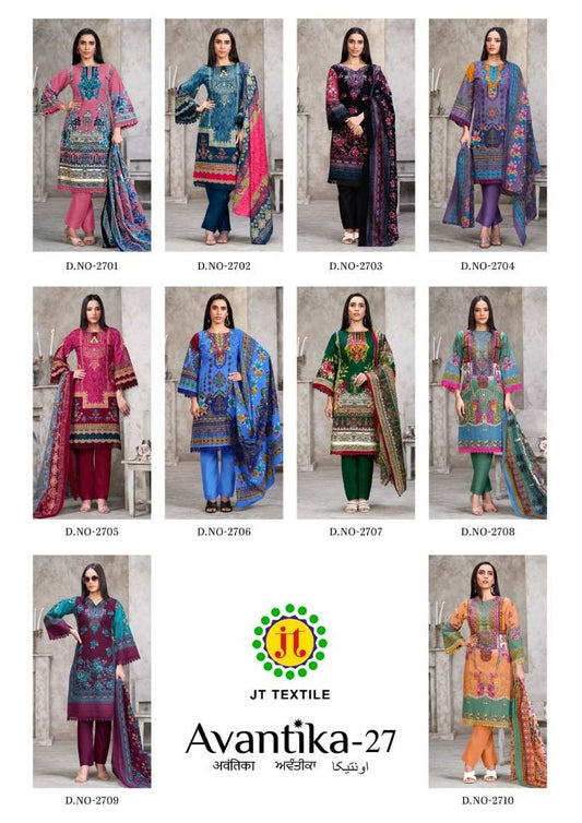 Avantika Vol 27 Jt Cotton Karachi Salwar Suits Supplier India