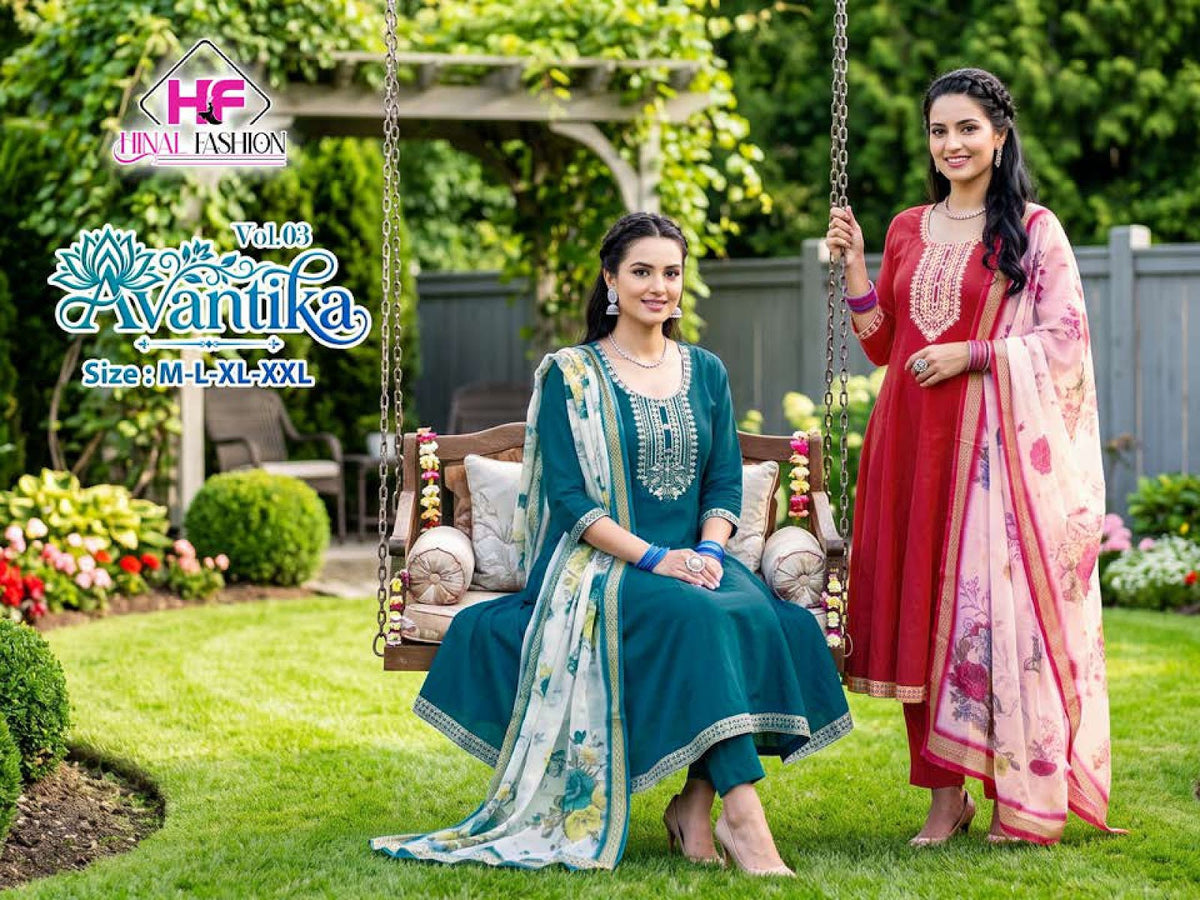 Avantika Vol 3 Hinal Fashion Vatican Readymade Anarkali Suits Manufacturer India