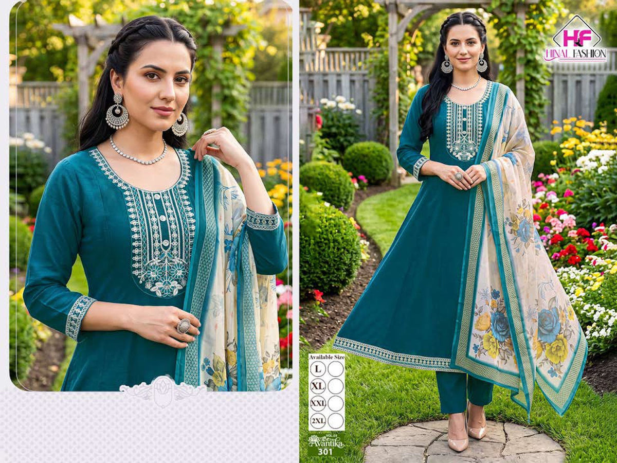 Avantika Vol 3 Hinal Fashion Vatican Readymade Anarkali Suits Manufacturer India