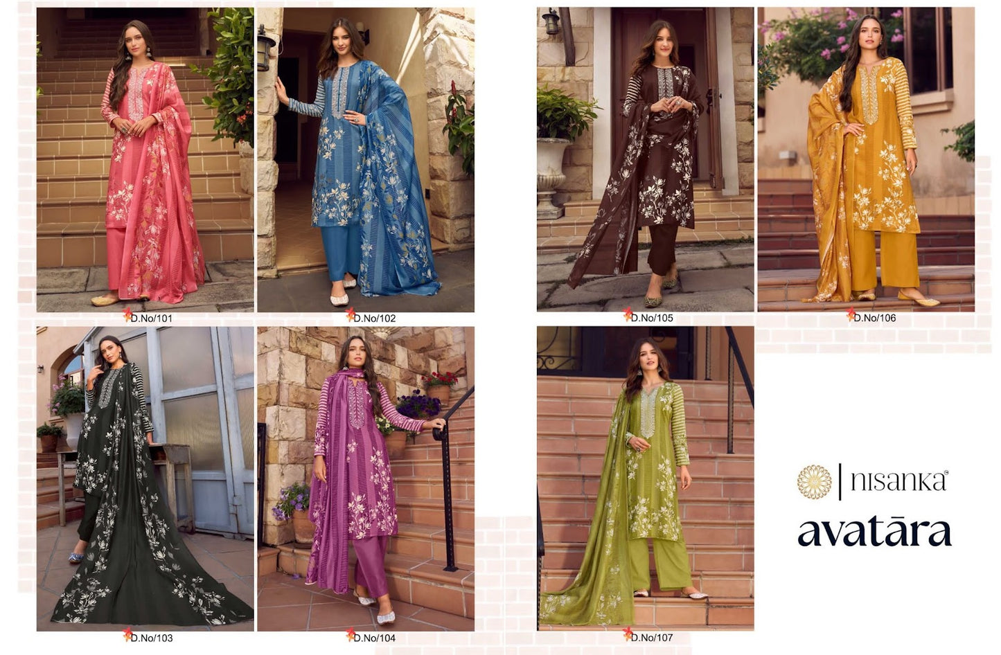 Avatara Nisanka Lawn Cotton Karachi Salwar Suits Exporter