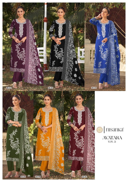 Avatara Vol 2 Nisanka Viscose Karachi Salwar Suits Wholesaler India