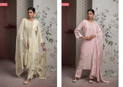Aveev Naariti Mul Chanderi Pant Style Suits Supplier Gujarat