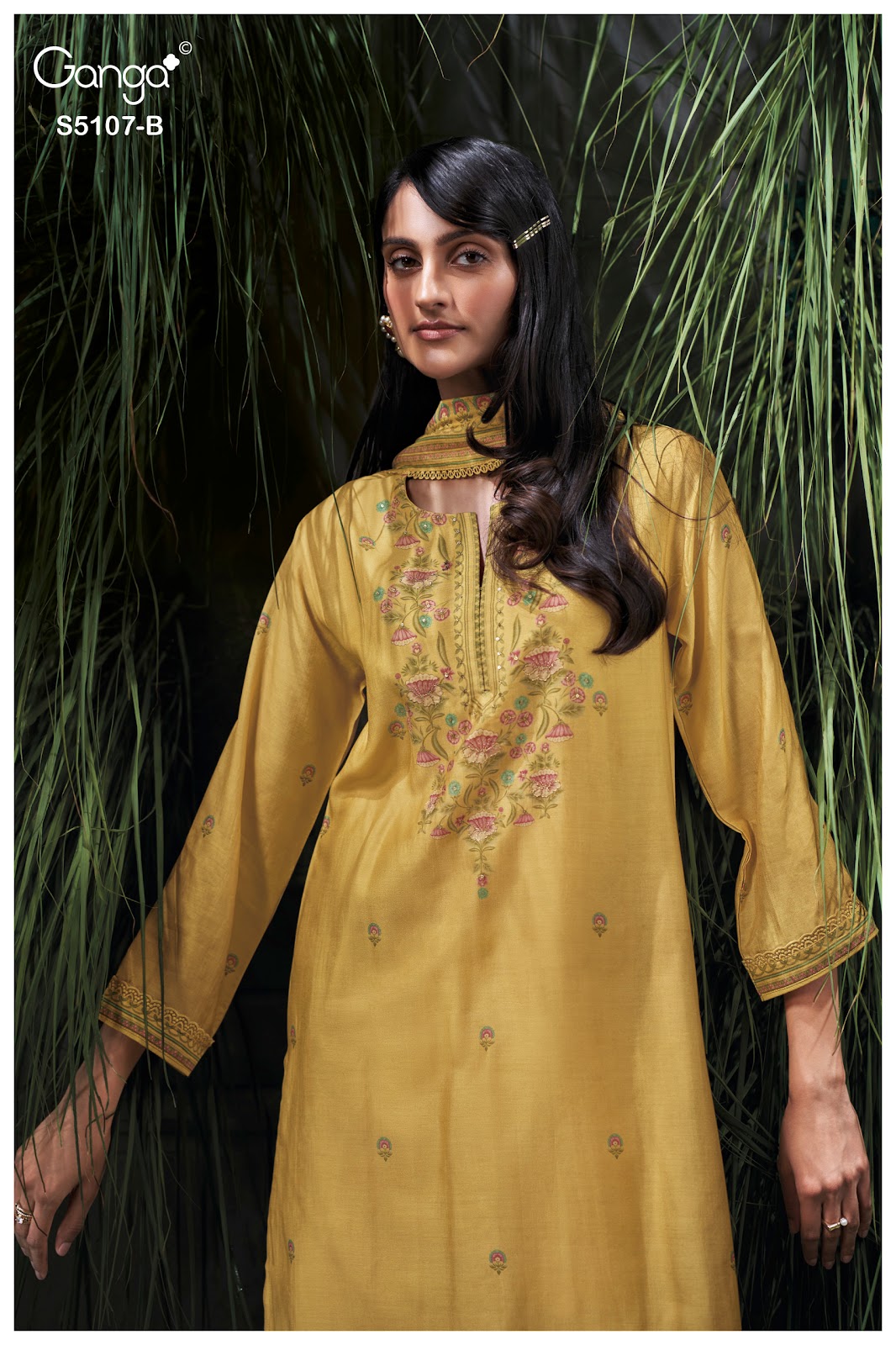 Avelia S5107 Ganga Bemberg Silk Pant Style Suits Wholesaler Gujarat