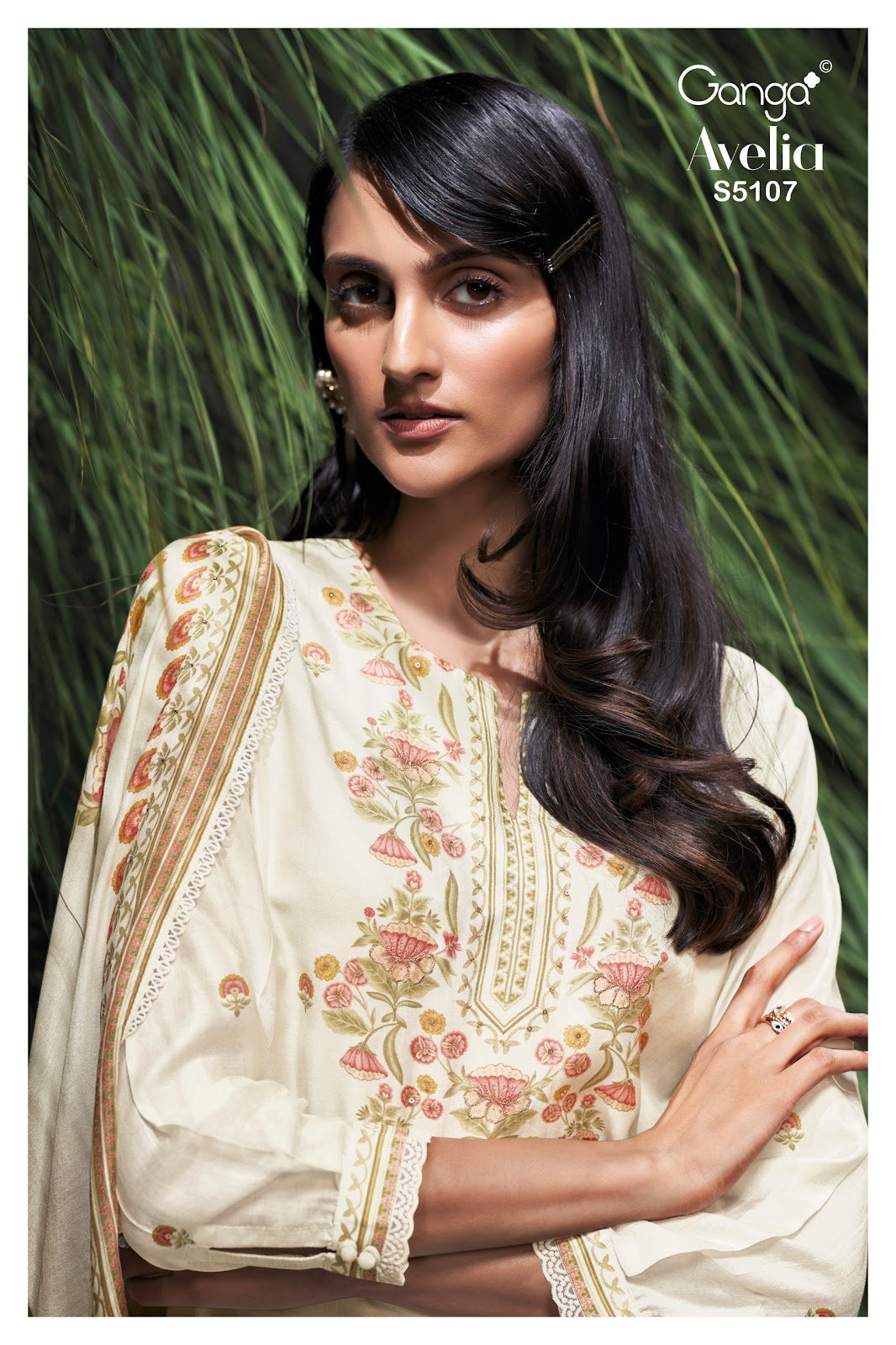 Avelia S5107 Ganga Bemberg Silk Pant Style Suits Wholesaler Gujarat