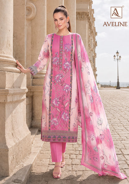 Aveline Alok Viscose Maslin Karachi Salwar Suits Exporter Ahmedabad
