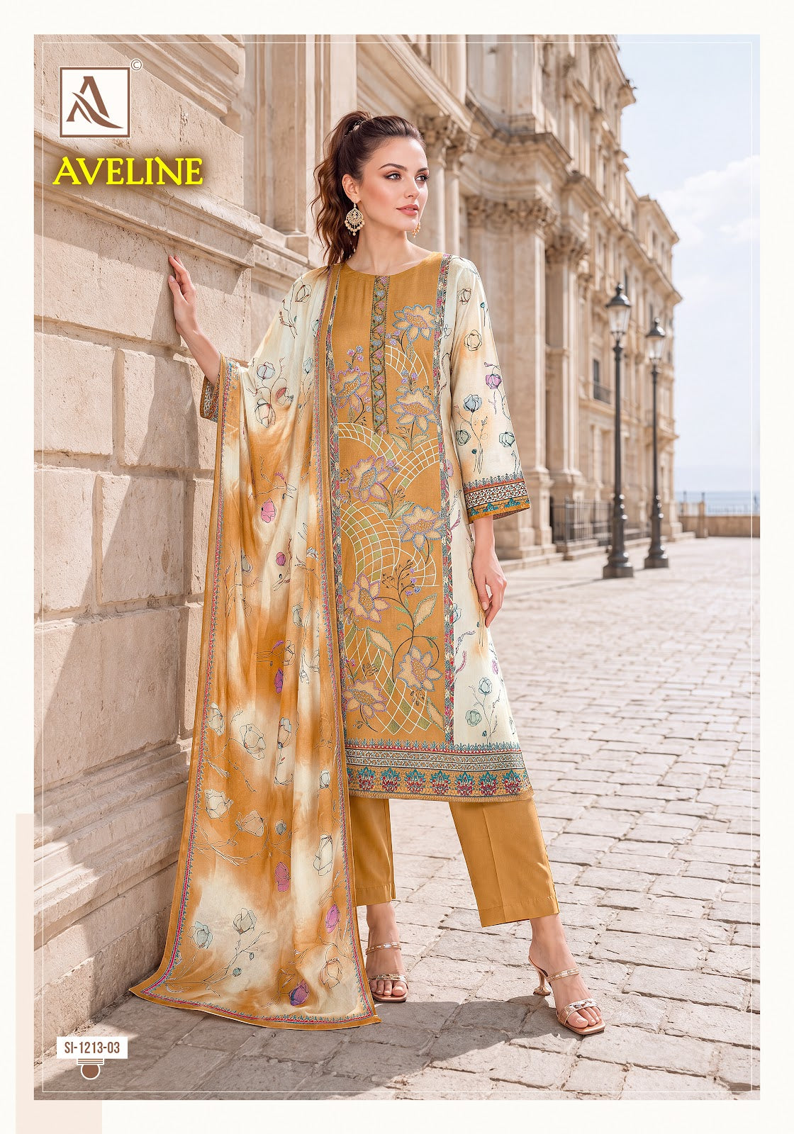 Aveline Alok Viscose Maslin Karachi Salwar Suits Exporter Ahmedabad