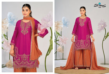 Aven Your Choice Chinon Pakistani Readymade Suits Supplier