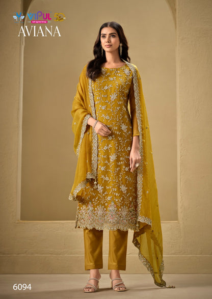 Aviana Vipul Soft Organza Pant Style Suits Supplier India