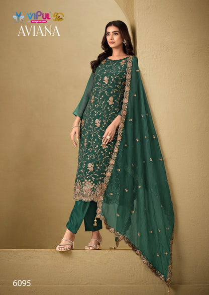 Aviana Vipul Soft Organza Pant Style Suits Supplier India