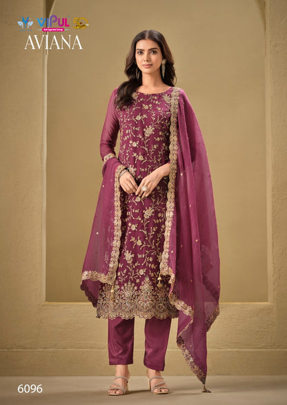 Aviana Vipul Soft Organza Pant Style Suits Supplier India