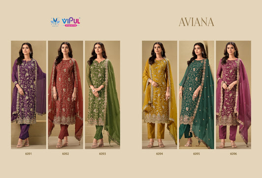 Aviana Vipul Soft Organza Pant Style Suits Supplier India