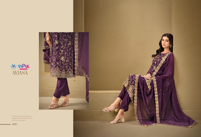Aviana Vipul Soft Organza Pant Style Suits Supplier India