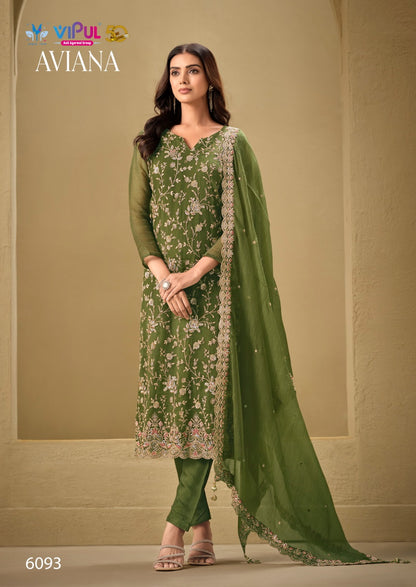 Aviana Vipul Soft Organza Pant Style Suits Supplier India