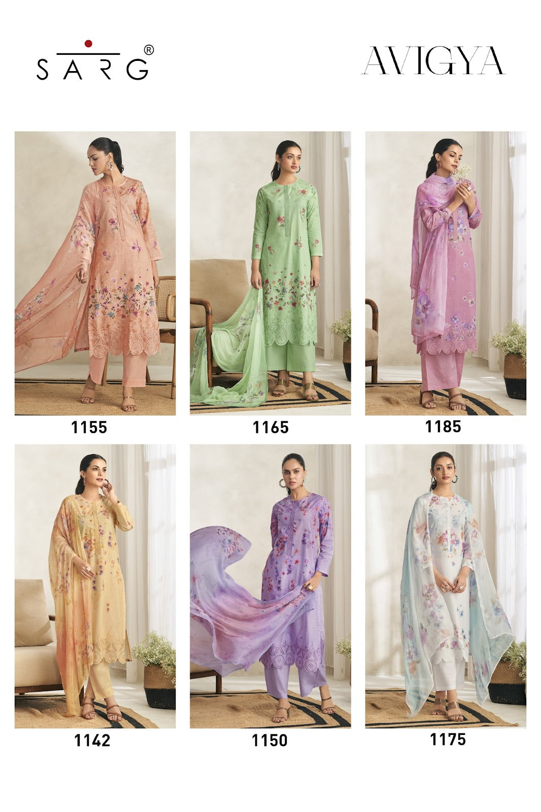 Avigya Sarg Pure Cotton Pant Style Suits Supplier India