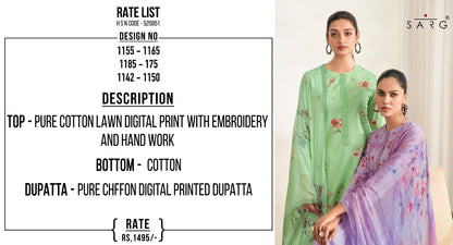 Avigya Sarg Pure Cotton Pant Style Suits Supplier India