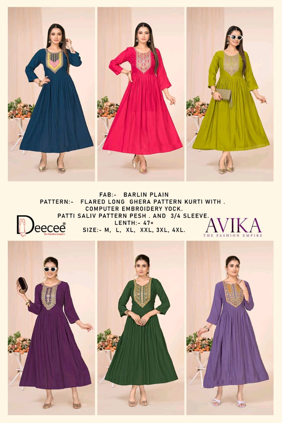 Avika Deecee Berlin Anarkali Kurtis Supplier Ahmedabad