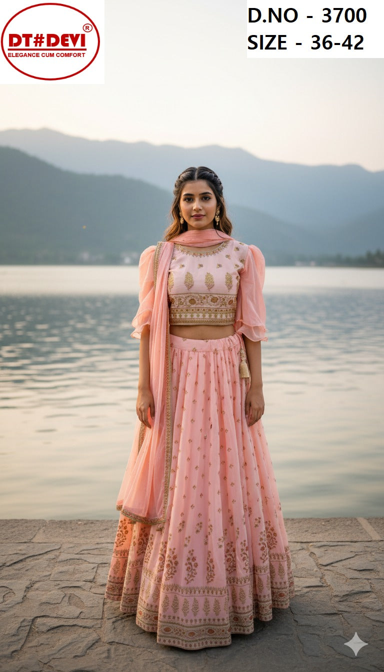 Avika Dn 3700 Dt Devi Georgette Readymade Girls Lehenga Choli Wholesale Price