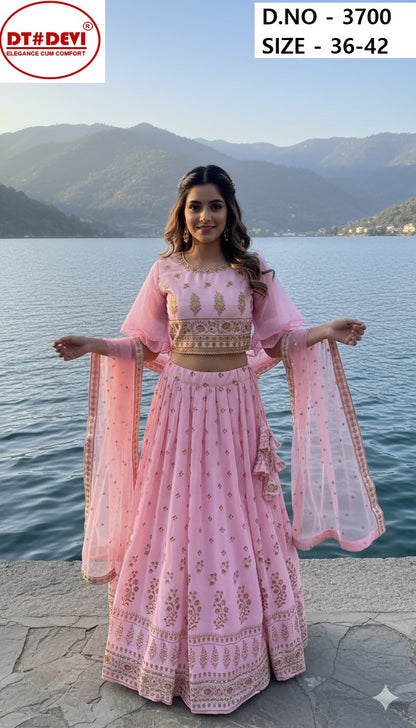 Avika Dn 3700 Dt Devi Georgette Readymade Girls Lehenga Choli Wholesale Price