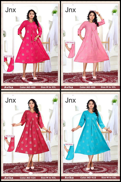 Avika Jnx A-Line Kurti Wholesaler Ahmedabad