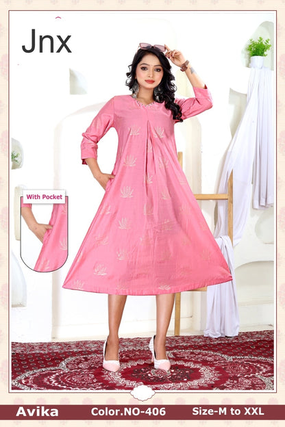 Avika Jnx A-Line Kurti Wholesaler Ahmedabad
