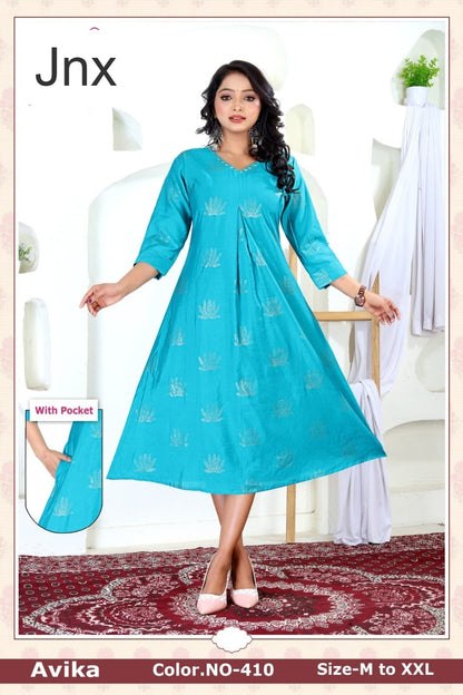 Avika Jnx A-Line Kurti Wholesaler Ahmedabad
