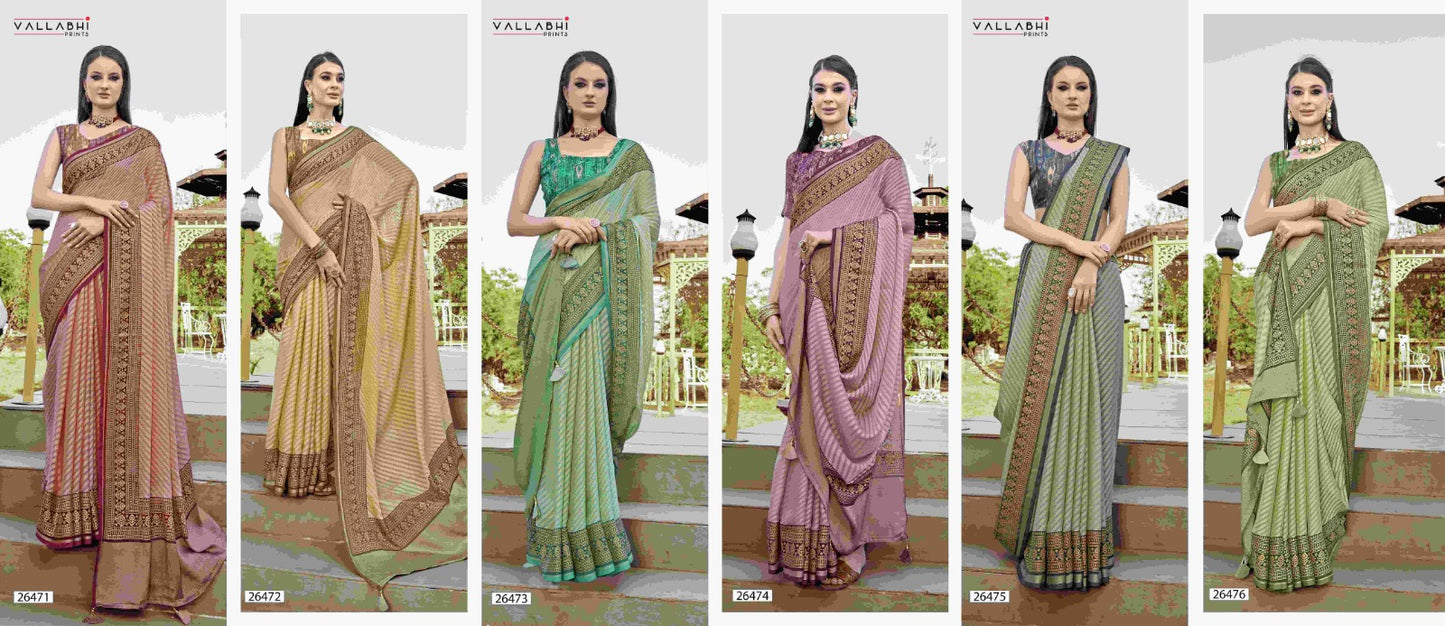 Avika Vallabhi Prints Brasso Sarees Wholesale Rate