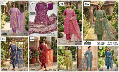 Avina 190626 Jnx Berlin Readymade Pant Style Suits Wholesaler Ahmedabad
