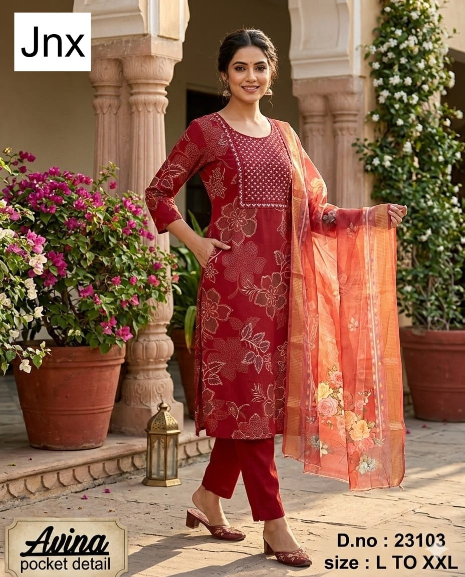 Avina 190626 Jnx Berlin Readymade Pant Style Suits Wholesaler Ahmedabad