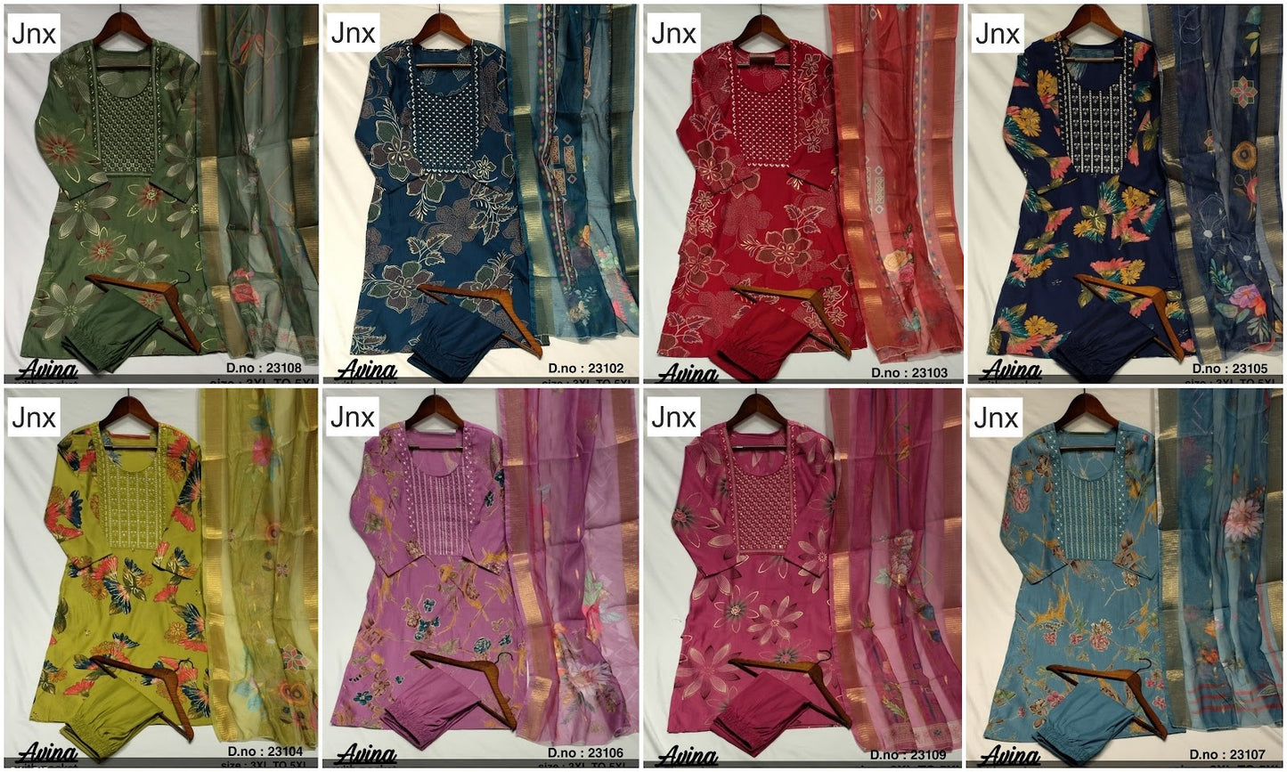 Avina Jnx Berlin Readymade Pant Style Suits Wholesaler