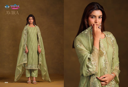 Avira Vipul Chiffon Pant Style Suits Manufacturer India