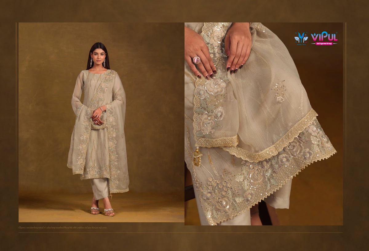 Avira Vipul Chiffon Pant Style Suits Manufacturer India