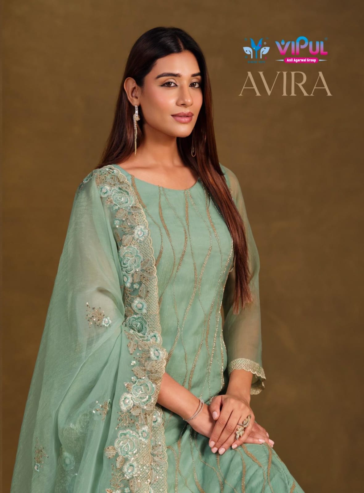 Avira Vipul Chiffon Pant Style Suits Manufacturer India
