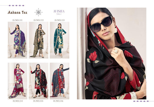 Avisha Vol 1 Aahana Pashmina Suits Supplier Gujarat