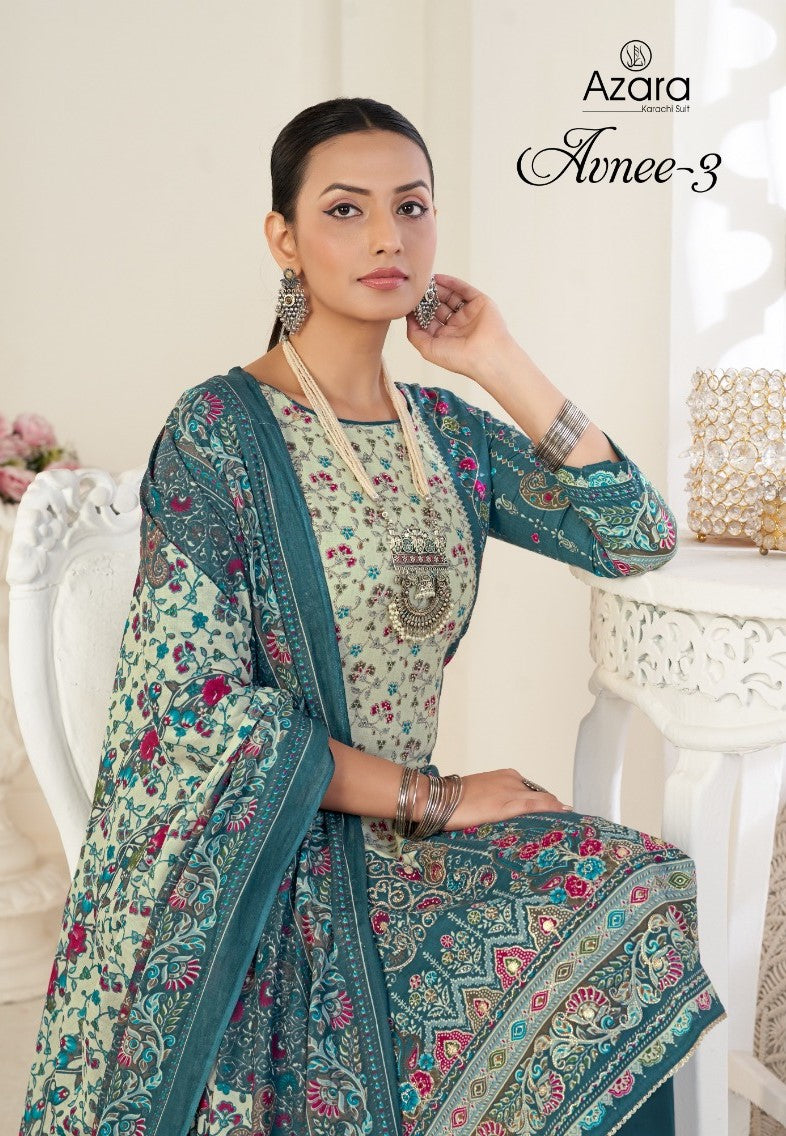 Avnee 3 Radhika Fashion Azara Pure Lawn Karachi Salwar Suits Wholesale Price