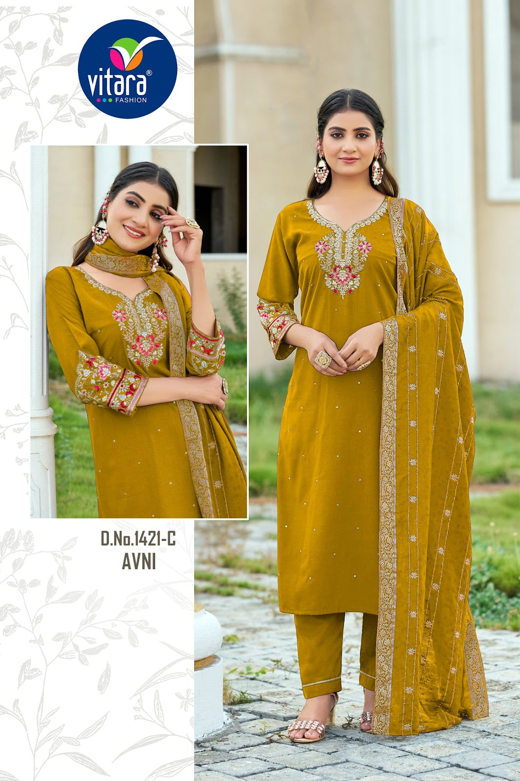 Avni Vitara Silk Readymade Pant Style Suits Manufacturer