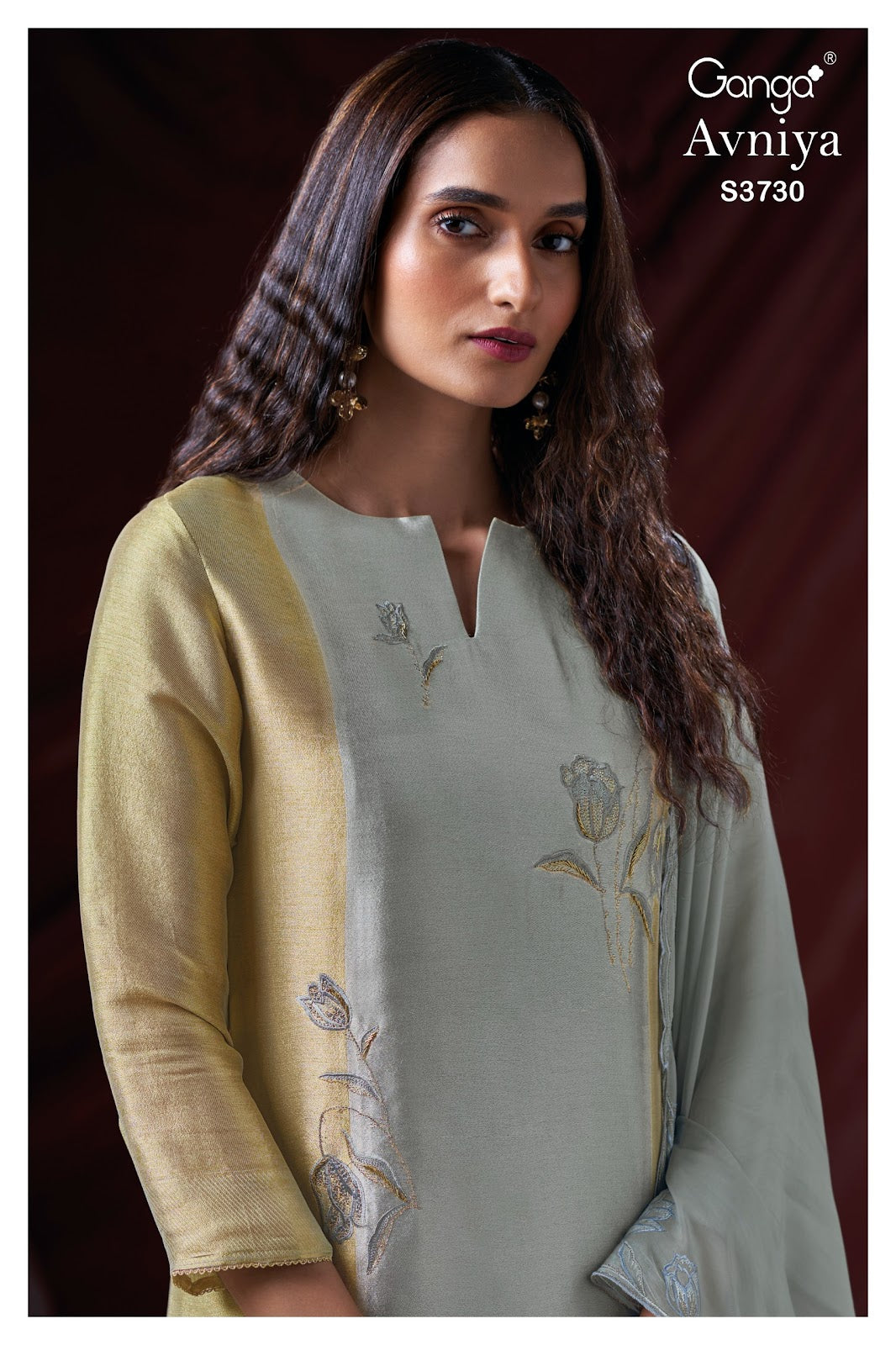 Avniya 3730 Ganga Premium Bemberg Pant Style Suits Manufacturer India