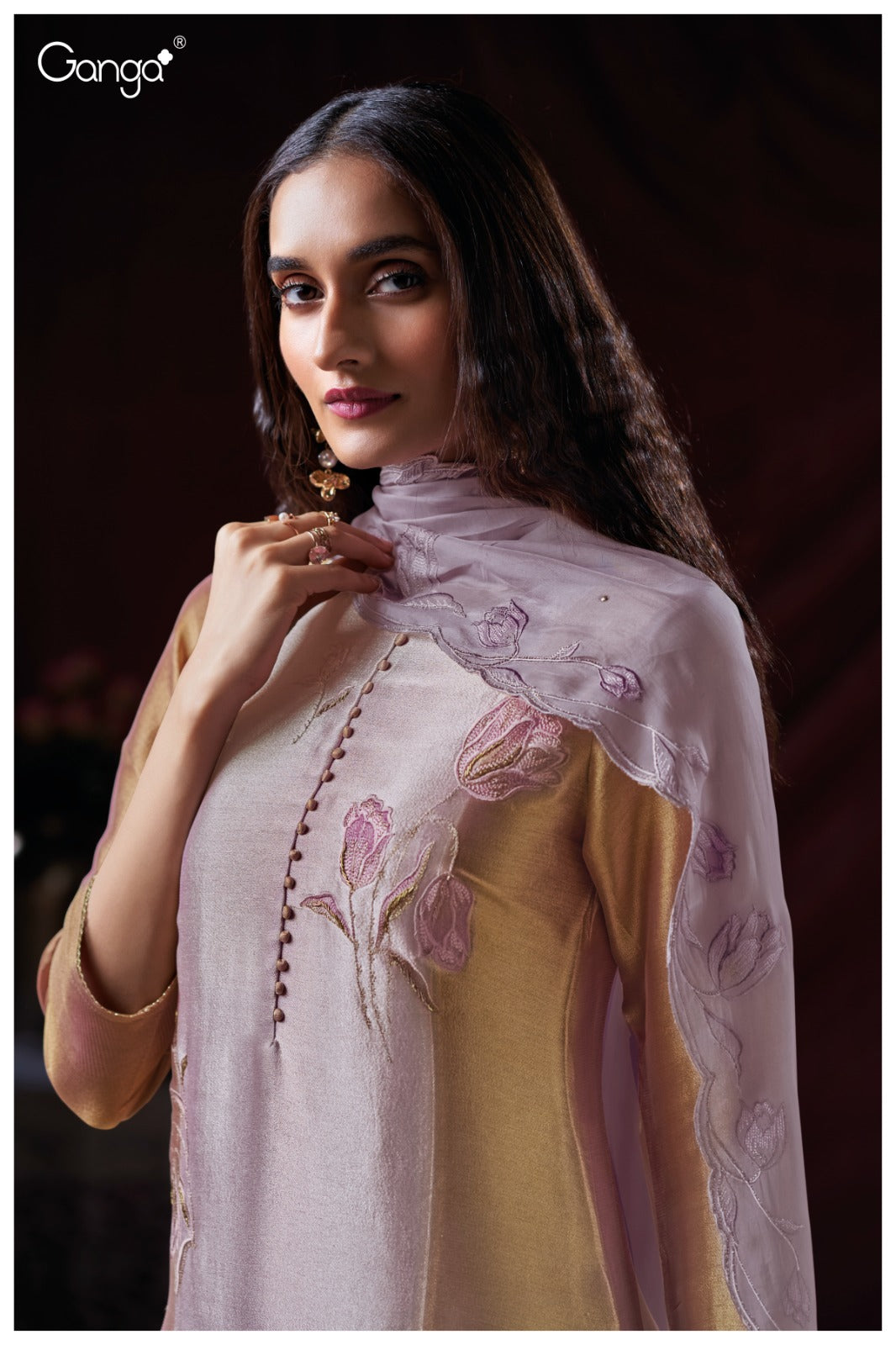 Avniya 3730 Ganga Premium Bemberg Pant Style Suits Manufacturer India