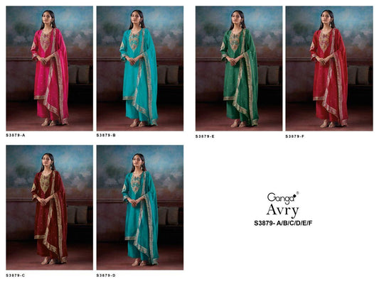 Avry 3879 Ganga Plazzo Style Suits Wholesale Rate