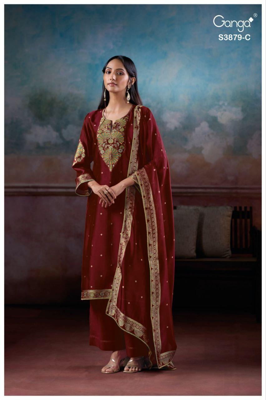 Avry 3879 Ganga Plazzo Style Suits Wholesale Rate