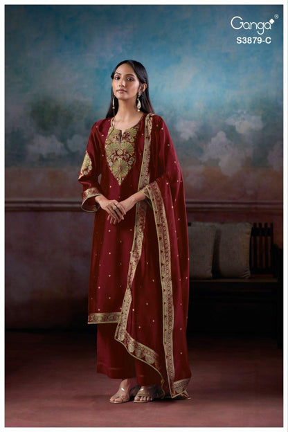 Avry 3879 Ganga Plazzo Style Suits Wholesale Rate