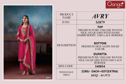 Avry 3879 Ganga Plazzo Style Suits Wholesale Rate