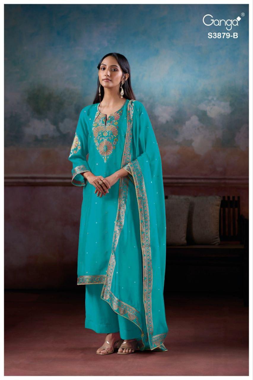 Avry 3879 Ganga Plazzo Style Suits Wholesale Rate