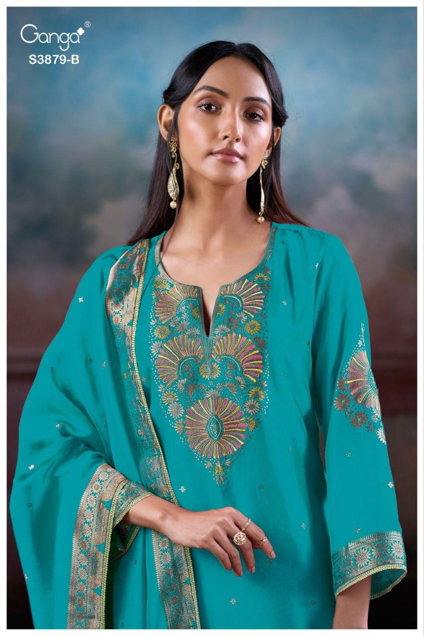 Avry 3879 Ganga Plazzo Style Suits Wholesale Rate
