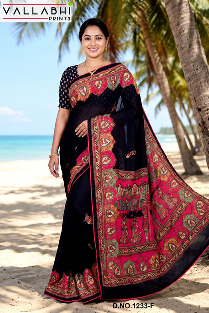 Avsar Vallabhi Prints Moss Sarees Wholesaler Ahmedabad