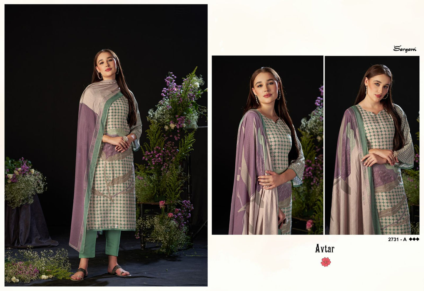 Avtar Sargam Prints Viscose Muslin Salwar Suits Wholesale Price