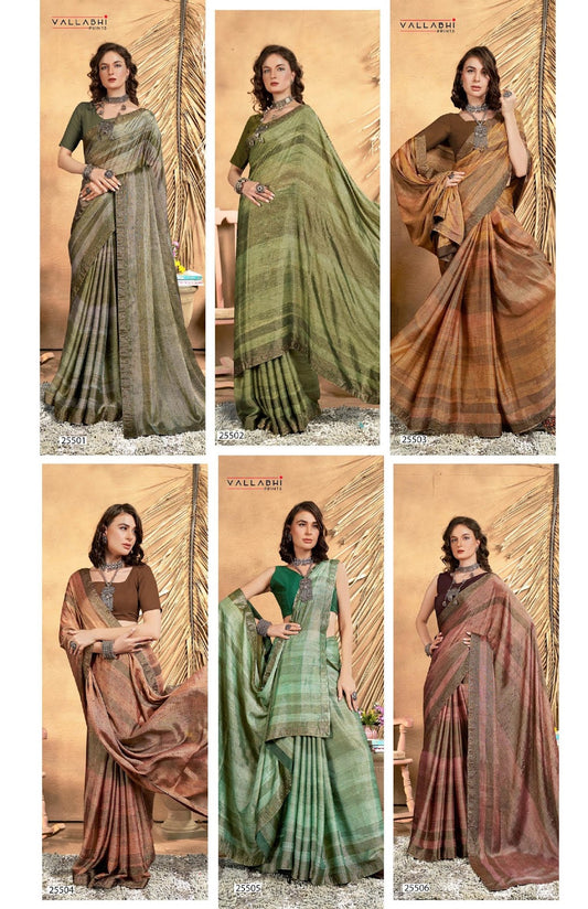 Avyaan Vol 4 Vallabhi Prints Brasso Sarees Wholesaler India